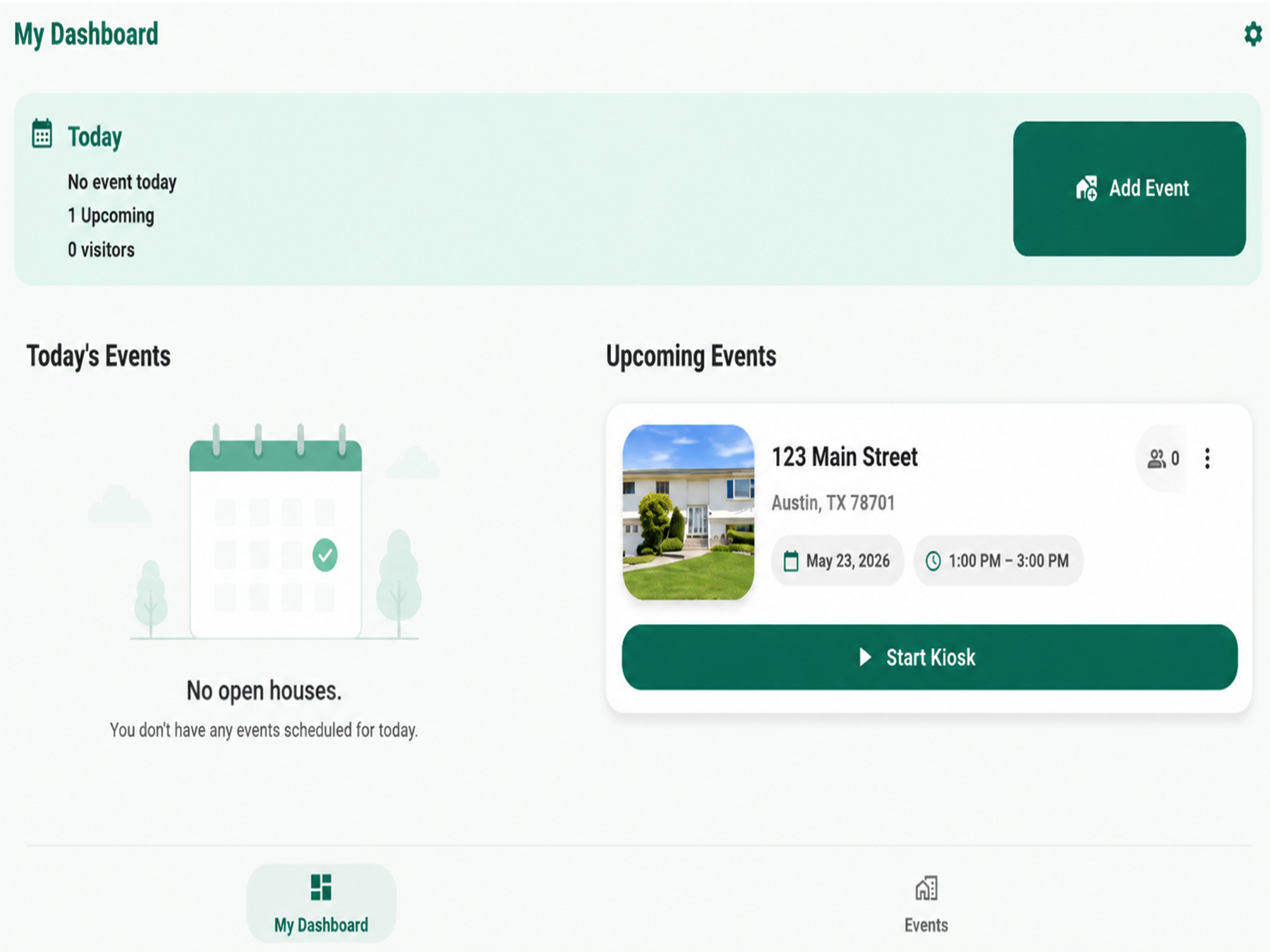 The Visitor Hub dashboard